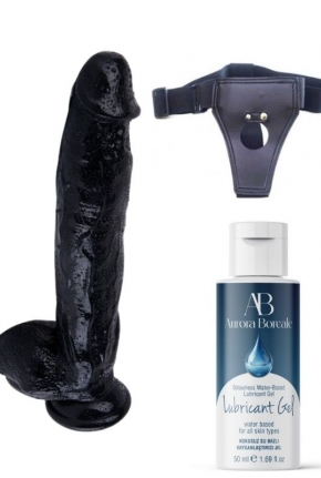 Belden Balamal Kayganlatrc Set Noctis 32cm Siyah Dildo No:23